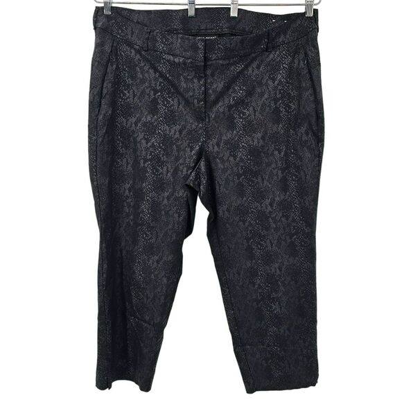 Lane Bryant Black Python Snakeskin Dress Pants 28W Ankle - Picture 1 of 6
